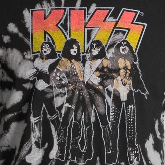 KISS Band T-Shirt Destroyer Tour 1976 Tie Dye rock Official T-Shirt L NWT - Picture 4 of 5
